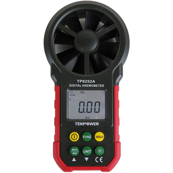 TekPower TP6252A Digital Anemometer Wind Speed Air Velocity Meter Air Flow Meter MS6252A HYELEC 6252A