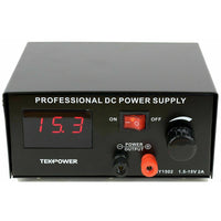 Tekpower TP1502 DC Power Supply for Tattoo 1.5-15V @ 2A